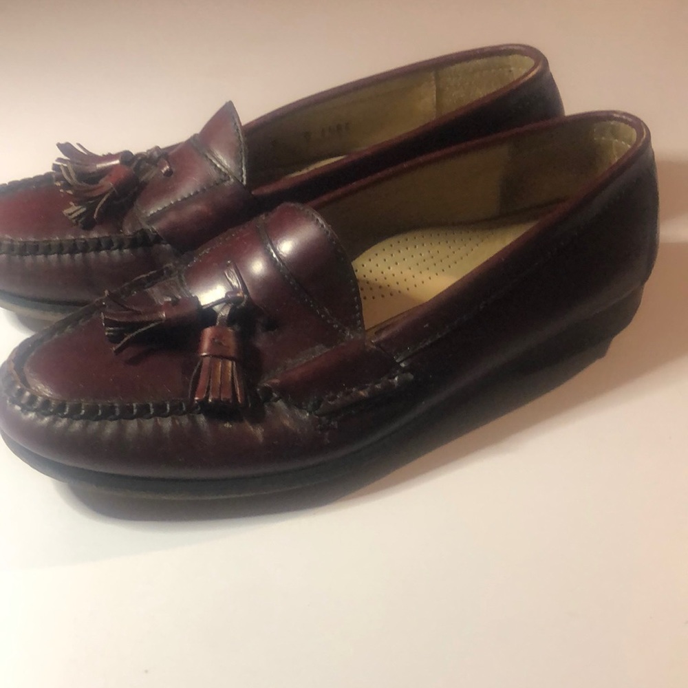 Men’s tassel wing tip fall Memory Mahogany Cole Haan flex comfort oxfords shoes - Picture 2 of 11